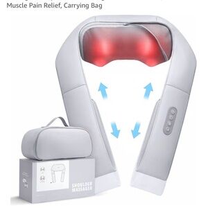 Gray Shiatsu Neck and Shoulder Heated Massager
